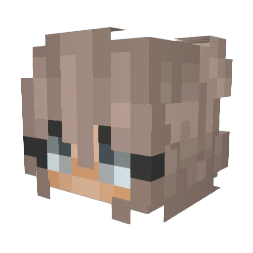 Anna23856 Minecraft avatar head, 3D render