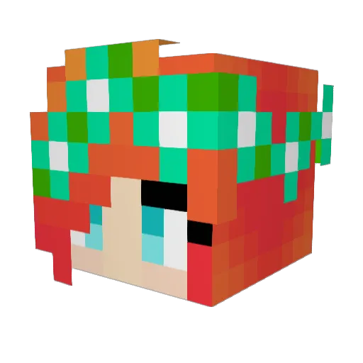 Anna254 Minecraft avatar head, 3D render