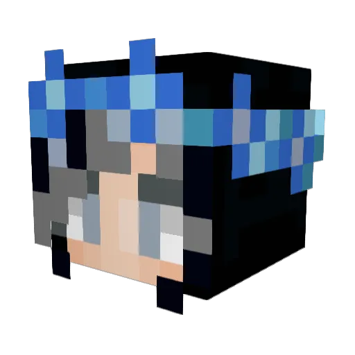 Anna415 Minecraft avatar head, 3D render