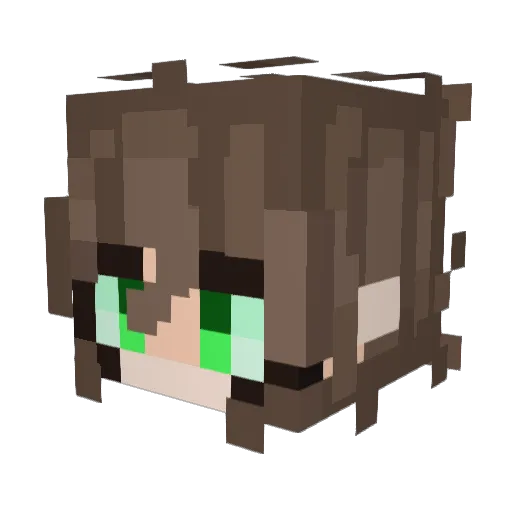 AnnaAkumara Minecraft avatar head, 3D render