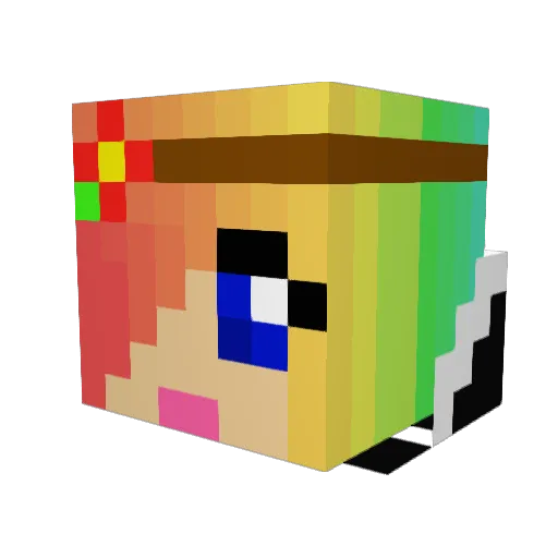 AnnaBanana94 Minecraft avatar head, 3D render