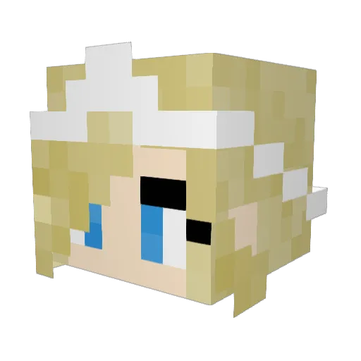 AnnaBannana6 Minecraft avatar head, 3D render
