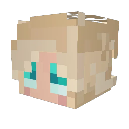 AnnaBannedAnna Minecraft avatar head, 3D render