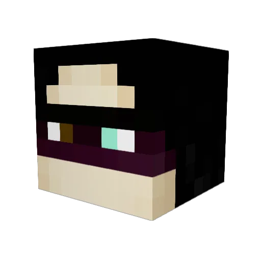 AnnaButters Minecraft avatar head, 3D render