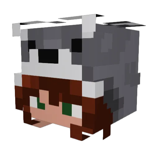 AnnaC26 Minecraft avatar head, 3D render
