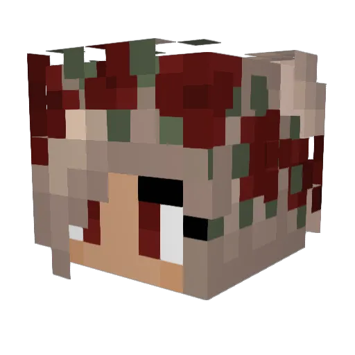 AnnaDarklin23 Minecraft avatar head, 3D render