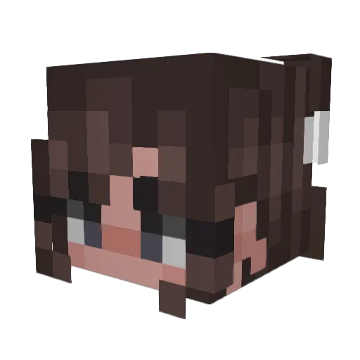 AnnaDaunting Minecraft avatar head, 3D render