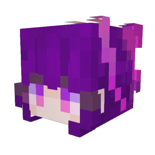 AnnaGalois Minecraft avatar head, 3D render
