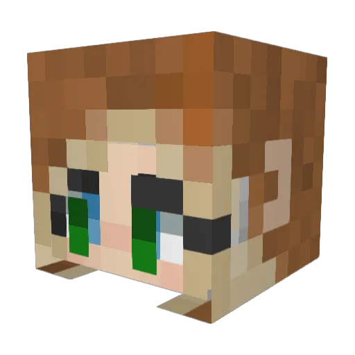 AnnaHinksss Minecraft avatar head, 3D render