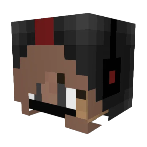 AnnaKo8 Minecraft avatar head, 3D render