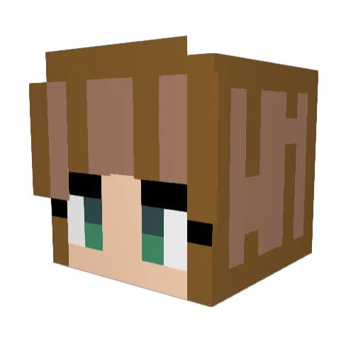 AnnaRose03 Minecraft avatar head, 3D render