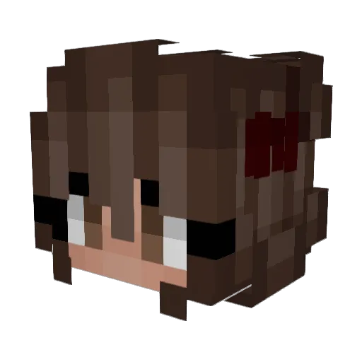 AnnaScarlet Minecraft avatar head, 3D render