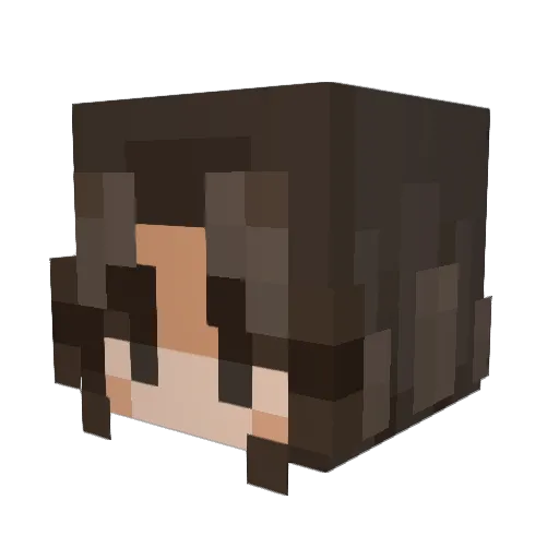 AnnaTheGamer016 Minecraft avatar head, 3D render