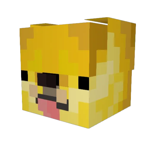 Anna_05_02 Minecraft avatar head, 3D render
