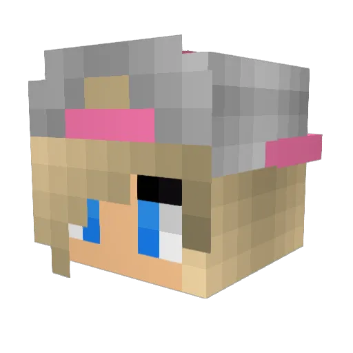 Anna_Gold Minecraft avatar head, 3D render