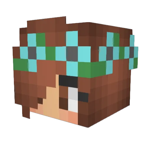 Anna_Milkyway Minecraft avatar head, 3D render