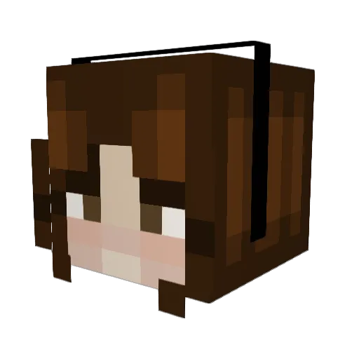 Annaa_123 Minecraft avatar head, 3D render