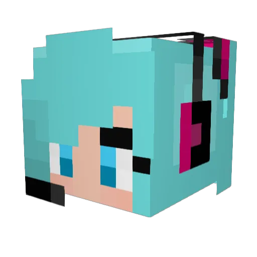 AnnabellaRenee87 Minecraft avatar head, 3D render