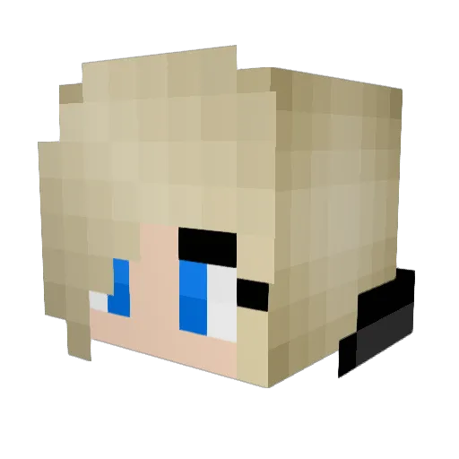 Annabeth124 Minecraft avatar head, 3D render
