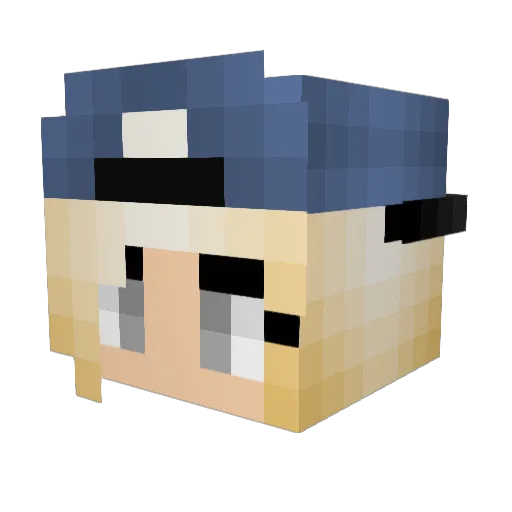 Annabeth4 Minecraft avatar head, 3D render