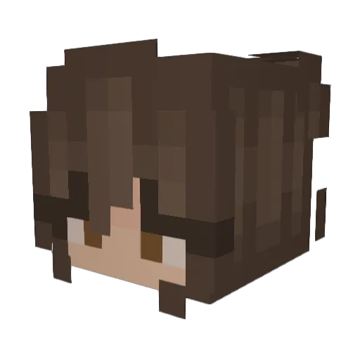 Annachena Minecraft avatar head, 3D render
