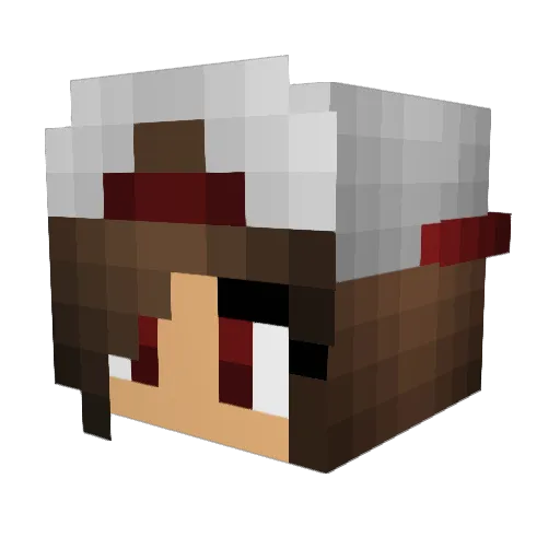 Annacraft01 Minecraft avatar head, 3D render