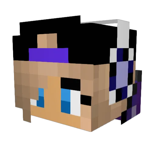 Annagirlpower Minecraft avatar head, 3D render