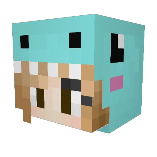 Annah___ Minecraft avatar head, 3D render