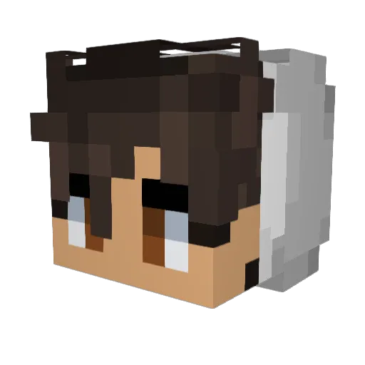 Annahai Minecraft avatar head, 3D render