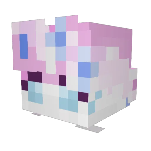 Annaklava Minecraft avatar head, 3D render