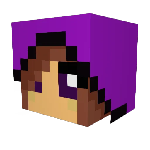Annaleise Minecraft avatar head, 3D render