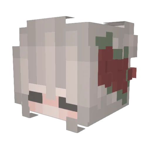 Annalett Minecraft avatar head, 3D render