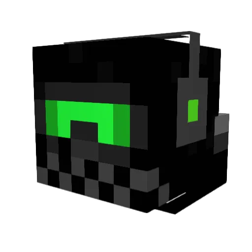 AnnaliZator Minecraft avatar head, 3D render