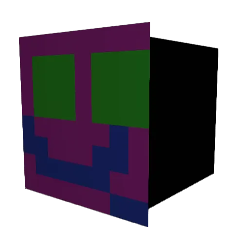 Annamerica Minecraft avatar head, 3D render