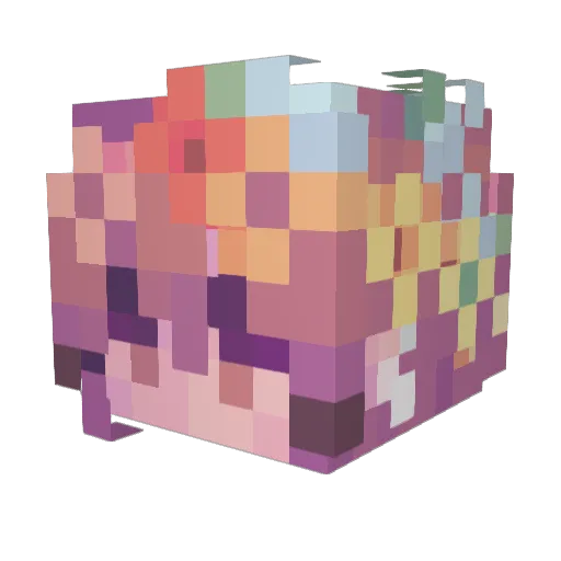 Annamey Minecraft avatar head, 3D render