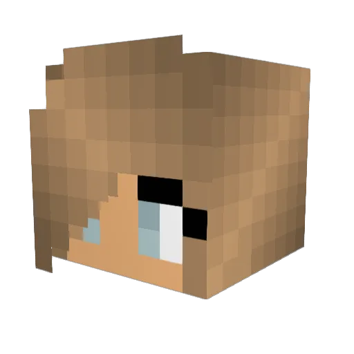Annamoz Minecraft avatar head, 3D render
