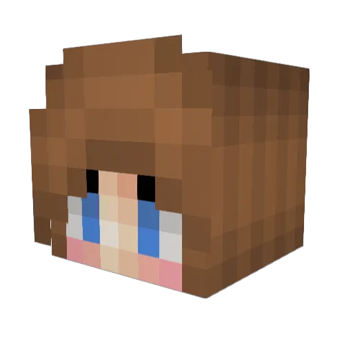 Annana90 Minecraft avatar head, 3D render