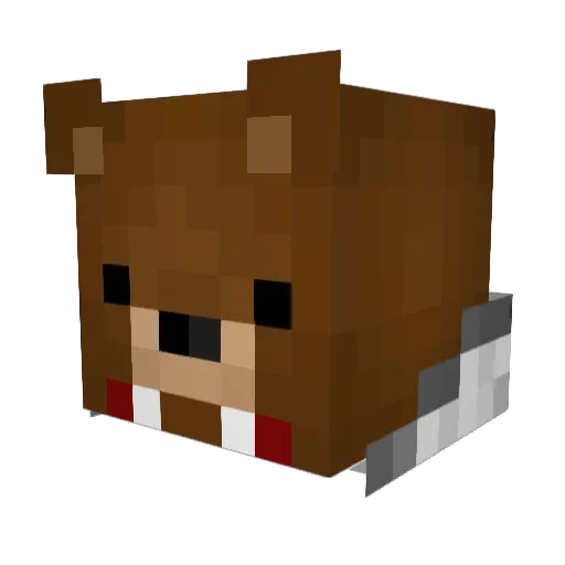 AnnanasSquad Minecraft avatar head, 3D render
