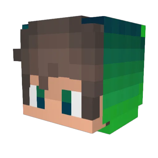 Annanasen_ Minecraft avatar head, 3D render