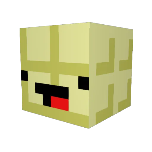 Annanasje Minecraft avatar head, 3D render