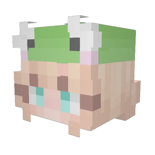 Annanca Minecraft avatar head, 3D render