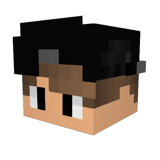 Annanen Minecraft avatar head, 3D render