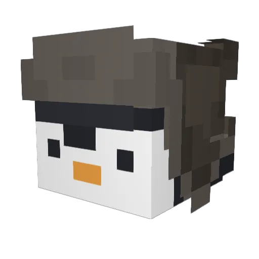 Annanzi Minecraft avatar head, 3D render