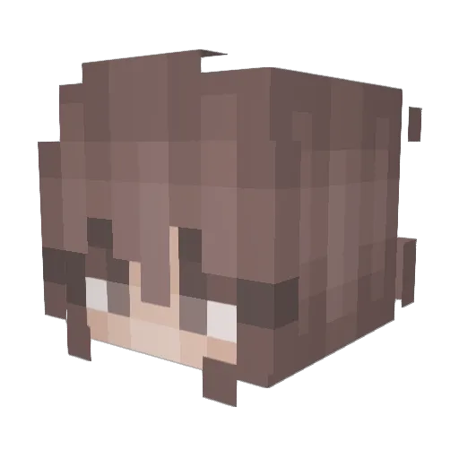 Annapoppy Minecraft avatar head, 3D render