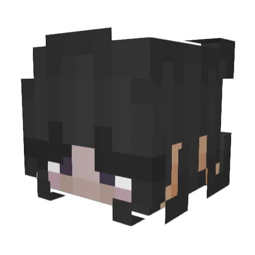 Annares Minecraft avatar head, 3D render