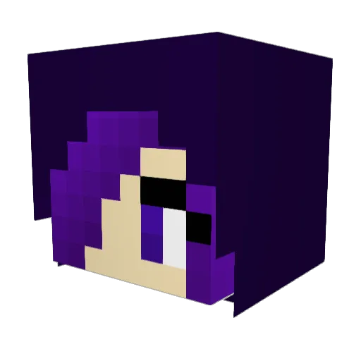 Annarumi Minecraft avatar head, 3D render