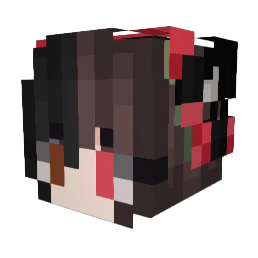 Annastern88 Minecraft avatar head, 3D render