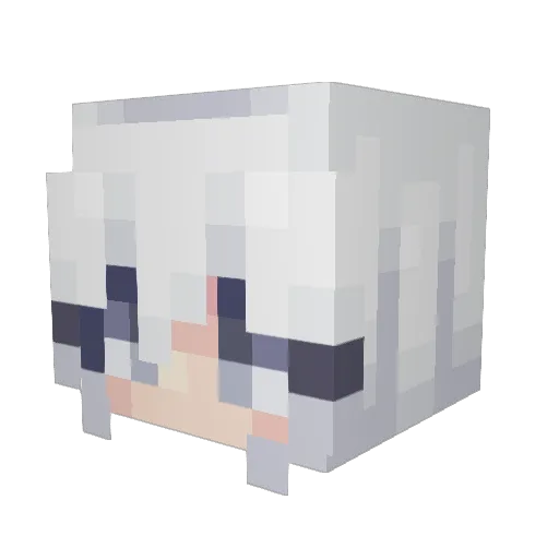 Annawersonst Minecraft avatar head, 3D render