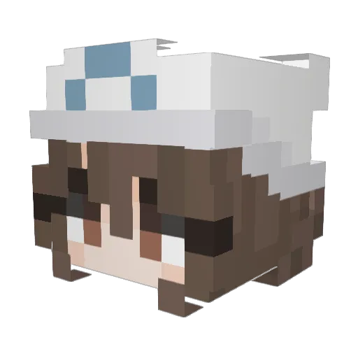Annc0 Minecraft avatar head, 3D render