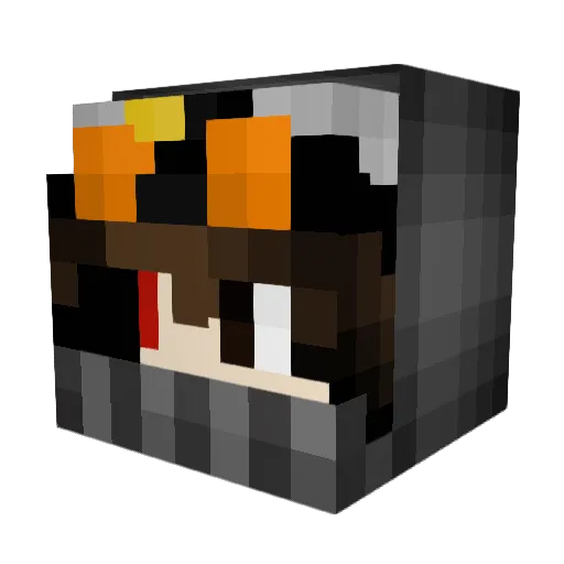 Anndr Minecraft avatar head, 3D render